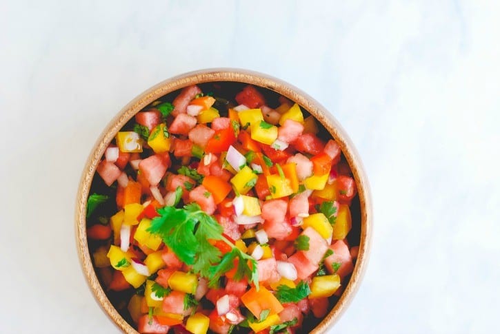 Watermelon Salsa - a summertime favorite (recipe via simplyhappenstance.com)-32