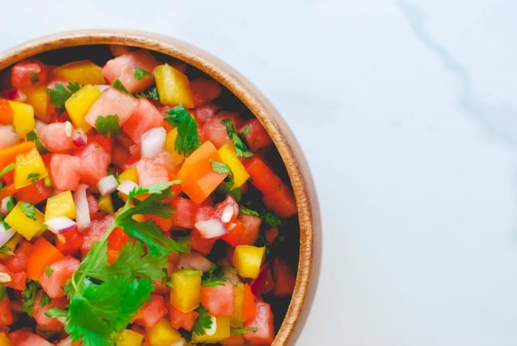 Watermelon Salsa - a summertime favorite (recipe via simplyhappenstance.com)-35