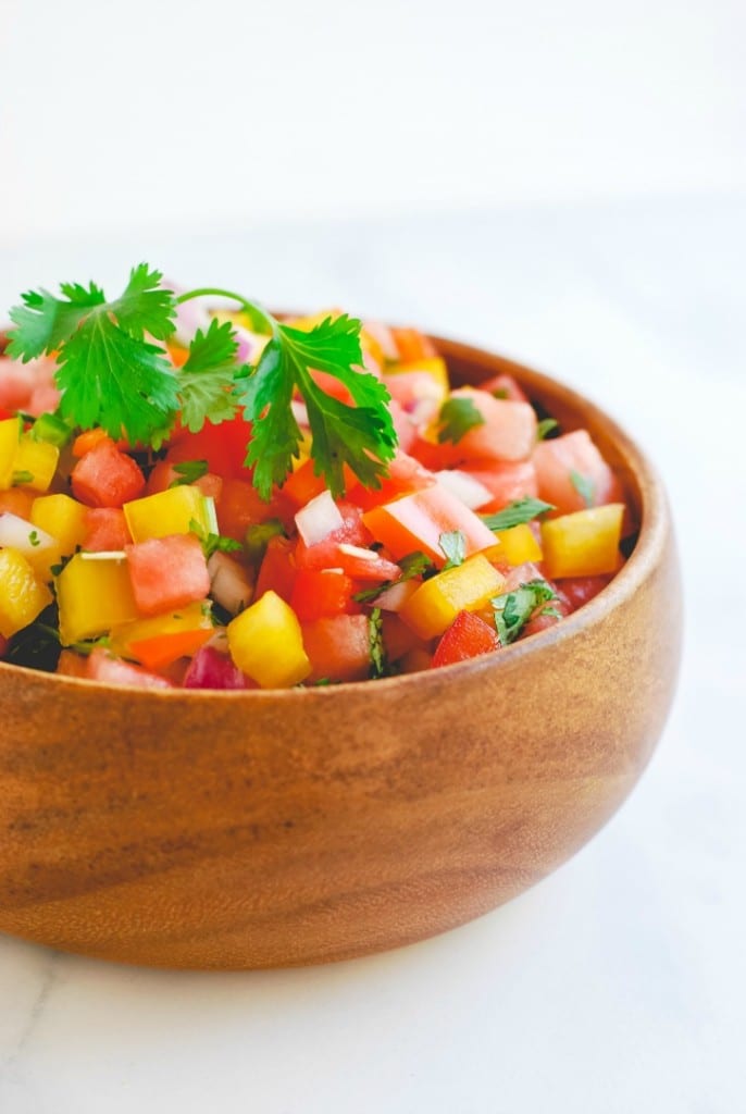 Watermelon Salsa - a summertime favorite (recipe via simplyhappenstance.com)-55