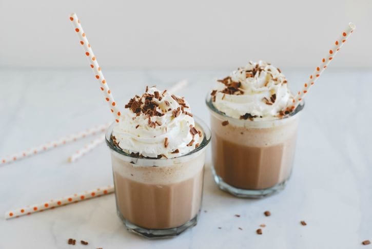 Frozen Hot Chocolate - the perfect fall treat when the weather is still HOT outside! (simplyhappenstance.com)