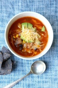 Easy weeknight meal, Slow Cooker Chicken Tortilla Soup