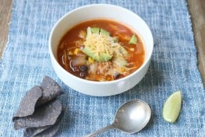 Simple yet tasty Slow Cooker Chicken Tortilla Soup