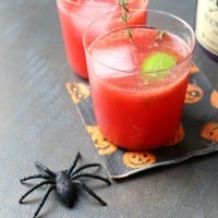 Tangy and Spooky Blood Orange Thyme Margaritas