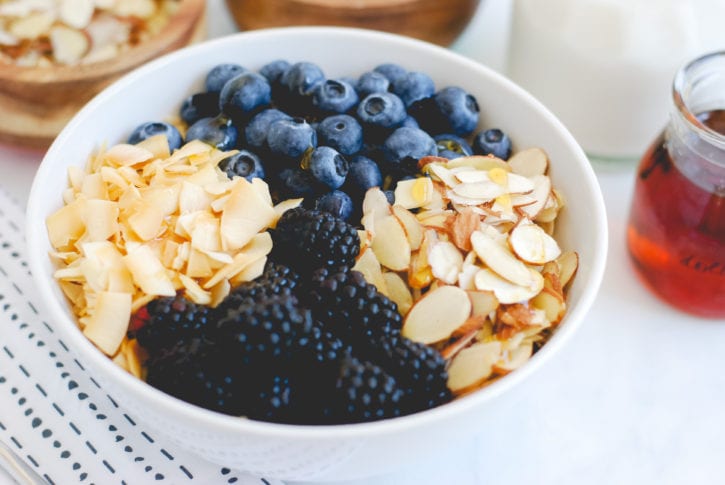 Berry Quinoa Bowl with Roasted Coconut and Slivered Almonds-15