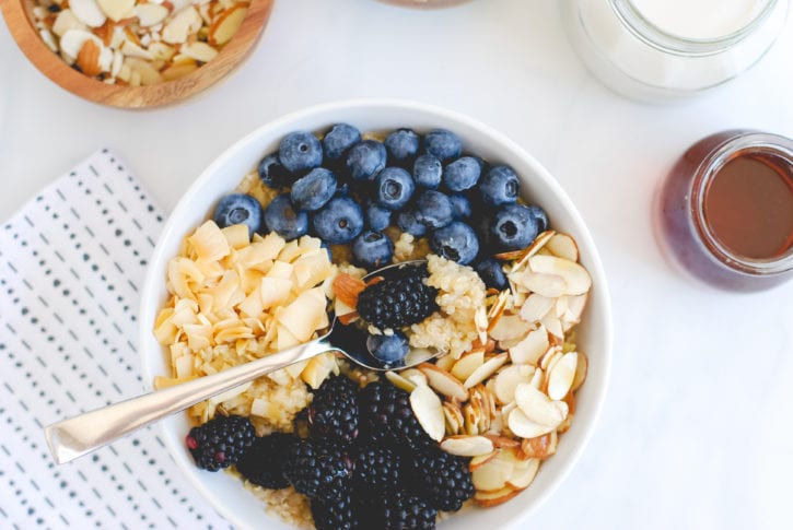 Berry Quinoa Bowl with Roasted Coconut and Slivered Almonds-32